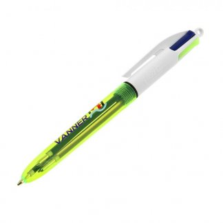 Stylo bille publicitaire 3 couleurs + 1 fluo éco-conçu - BIC 4 COLOURS FLUO