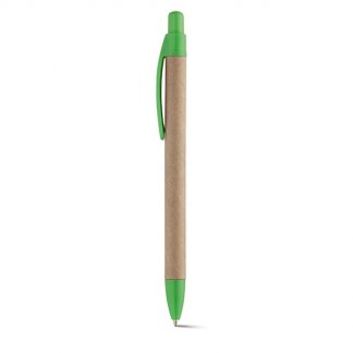 Stylo bille publicitaire en papier kraft - Vert - REMI