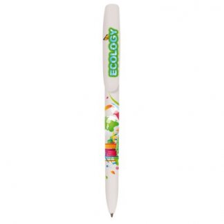 Stylo bille publicitaire en plastique recyclé - Quadri 360° - BIC SUPER CLIP