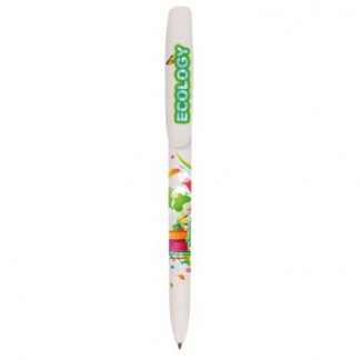 Stylo bille publicitaire en plastique recyclé - Quadri 360° - BIC SUPER CLIP