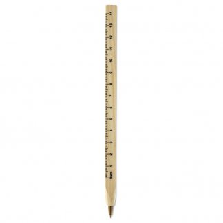 Stylo bille règle publicitaire en bois - WOODAVE