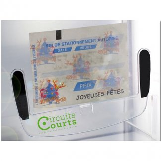 Support ticket stationnement publicitaire en polycarbonate - En situation