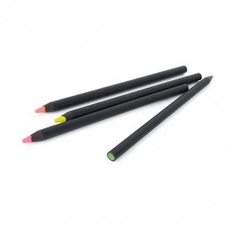 Surligneur fluo publicitaire en bois certifié - 17,6cm - FLUO BLACK