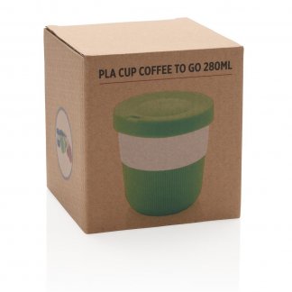 Tasse à café avec couvercle en PLA promotionnelle - 280ml - Boite - COFFEE TO GO