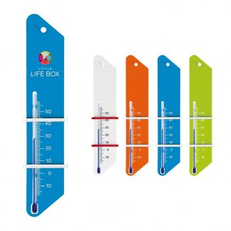 Thermomètre promotionnel avec bagues en plastique ABS - Toutes couleurs