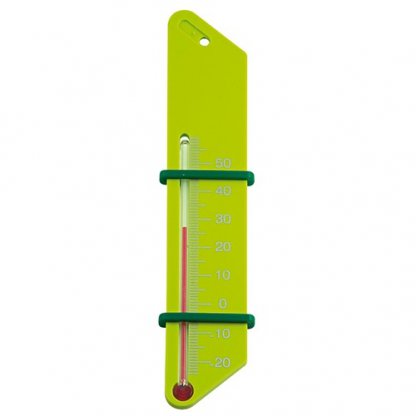 Thermomètre Publicitaire Avec Bagues En Plastique ABS Vert