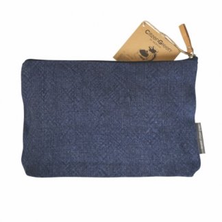 Trousse de voyage ou cosmétique promotionnelle en jute lavée - Bleu - ANYDAYS