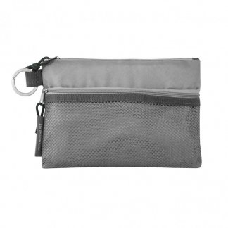 Trousse de voyage promotionnelle en bouteilles plastiques recyclées - Gris - KEYPOUCH