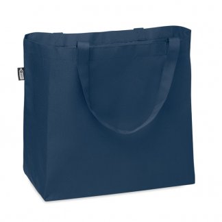 Grand Sac Shopping Promotionnel En Bouteilles Plastiques Recyclées 58x36x18cm FAMA Bleu