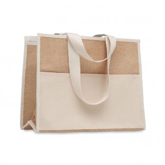 Sac Cabas Publicitaire En Toile De Jute Avec Intérieur Pelliculé 34x43x20cm CAMPO DE GELI