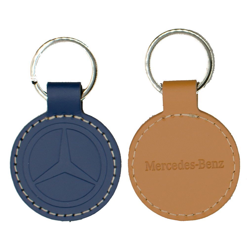 Porte clé simili-cuir rond Mercedes STICKZIF PCSMMBR : Plakers