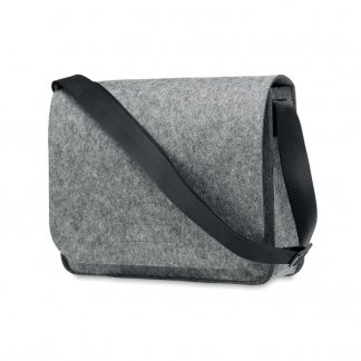 Sac Messager Promotionnel En Feutre PET Recyclé 36x27x8cm BAGLO Gris