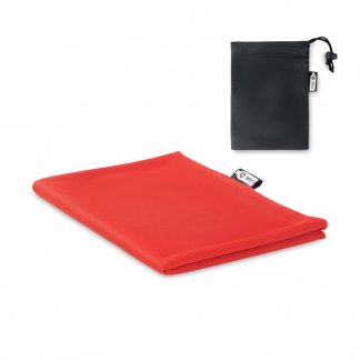 Serviette Sport Publicitaire En PET Recyclé 30 X 80 Cm TUKO RPET Rouge