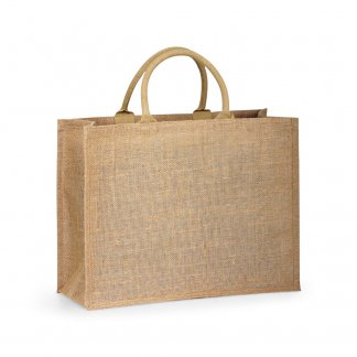 Sac en toile de jute avec intérieur laminé - 43x34x17,5cm - SHANTI