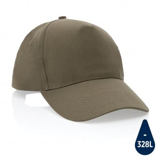 Casquette Personnalisée En Coton Recyclé 5 Pans 190g IMPACT Vert