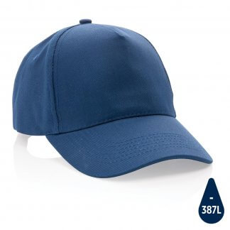 Casquette Publicitaire En Coton Recyclé 5 Pans 280g IMPACT Bleu Marine