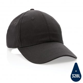 Casquette Personnalisable En Coton Recyclé 6 Pans 190g IMPACT Noir