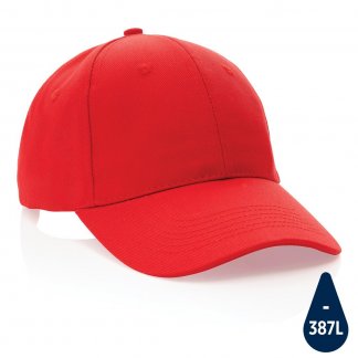 Casquette Promotionnelle En Coton Recyclé 6 Pans 280g IMPACT Rouge