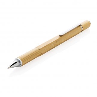 Stylet / Stylo multifonctions personnalisable 5 en 1 en bambou - BAMSTIL