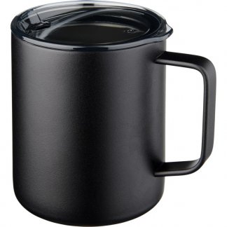Mug Promotionnel Isotherme Double Paroi En Acier Inoxydable 420ml ROVER Noir