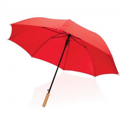 Parapluie 27 Pouces En PET Recyclé Et Bambou Rouge