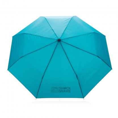 Parapluie Manuel 20,5 Pouces En PET Recyclé Turquoize Logo