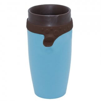 Mug Isotherme Promotionnel En Polypropylène Et Silicone 350ml TWIZZ Bleu Ouvert