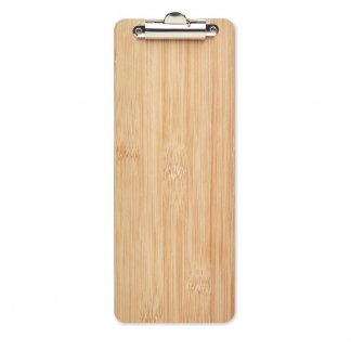 Petit Porte Bloc Publicitaire En Bambou CLIPBI
