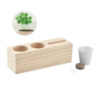 Station De Bureau Promotionnelle En Bois Avec Graines THILA