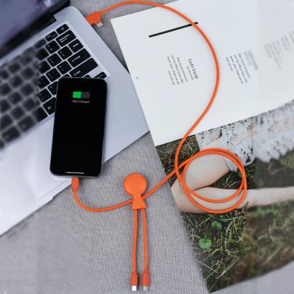 Câble De Charge Multi Connecteurs En ABS Biodégradable Et PET Recyclé OCTOPUS LONG Charge