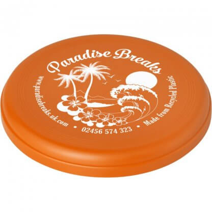 Frisbee En Plastique Recyclé Orange Avec Logo