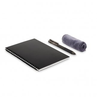 Carnet A5 personnalisable réutilisable avec stylo effaçable et chiffon - NOBUUK