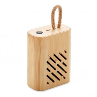 Enceinte publicitaire sans fil bluetooth en bambou - REY