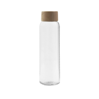 Bouteille personnalisable en verre avec bouchon en plastique biosourcé - 500ml - AQUA