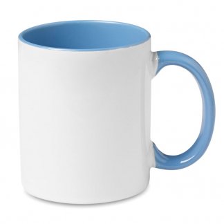 Mug Publicitaire En Céramique Avec Intérieur Et Poignée Colorés 300ml SUBLIMCOLY Bleu