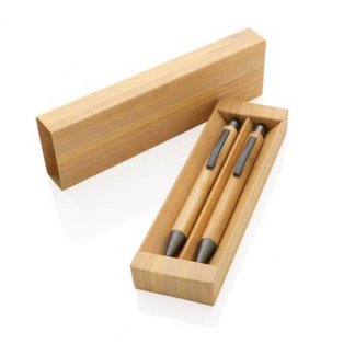 Set de stylos en bambou publicitaire - COFO