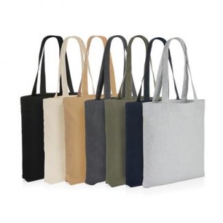 Tote bag promotionnel en toile recyclée non teintée - 285g - 36,5x6x36,5cm - BLUES BIS