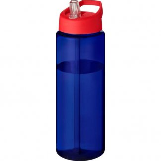 Bouteille Sport Publicitaire En Plastique Issu Des Océans Couvercle Bec Verseur 850ml ECO VIBE Bleu Rouge