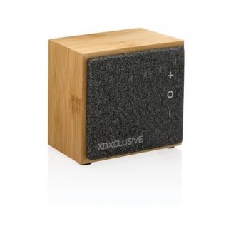 Enceinte carré sans fil promotionnelle en bambou certifié - 5W- NYO