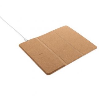 Tapis de souris, support téléphone publicitaire avec chargeur sans fil - 10W - BUROCERTI