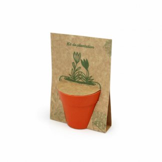 Kit de plantation personnalisable avec carte et pot en bambou - CARTOK