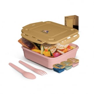 Lunch Box France Personnalisé En Polypropylène 1200ml FRENCHBOX Avec Nourriture