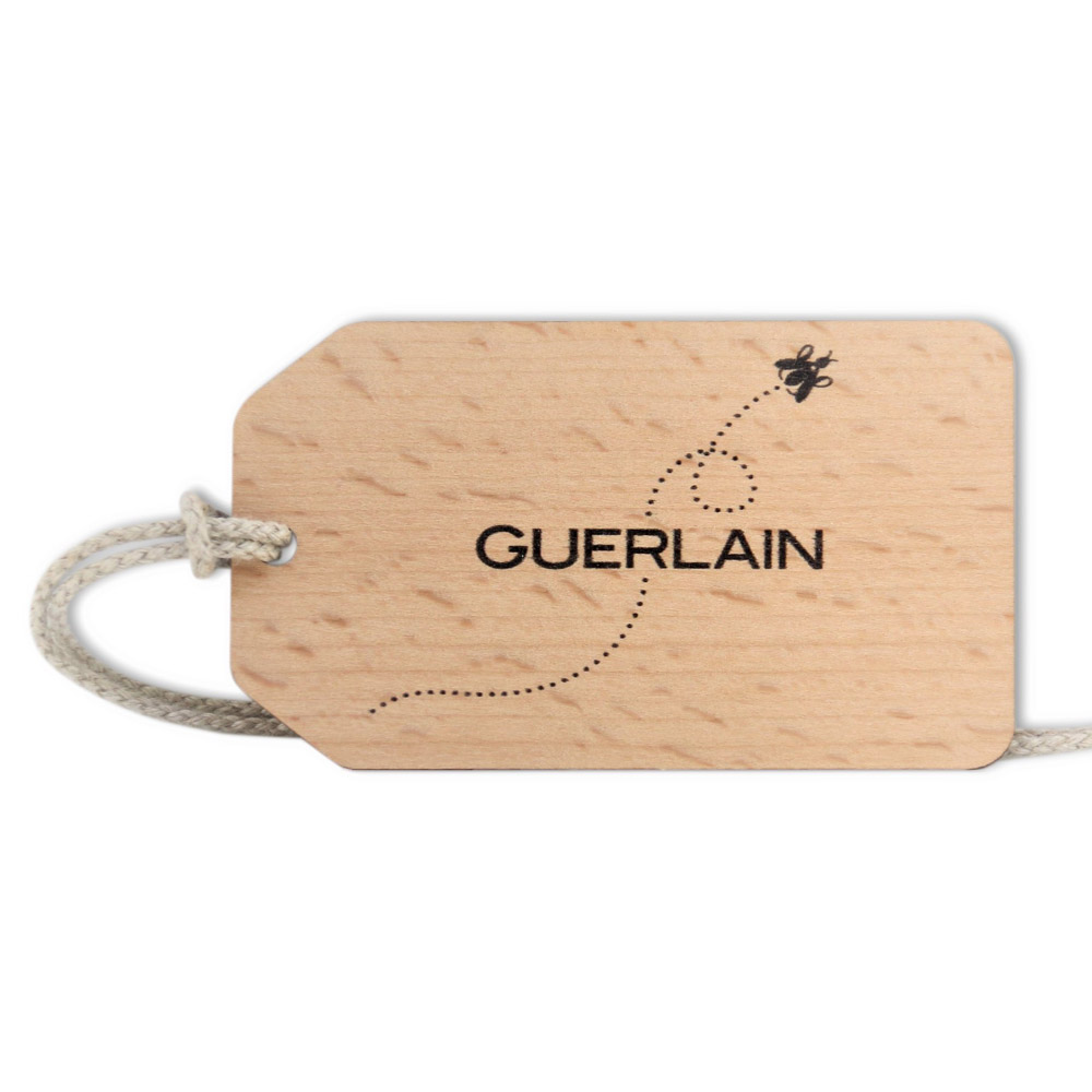 Etiquette de bagage personnalisée en bois de hêtre massif certifié