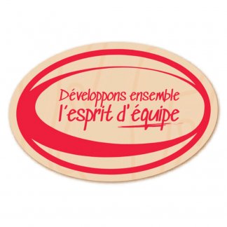 Sticker Sur Mesure En Bois D'érable WOODSTICK Ballon Rugby