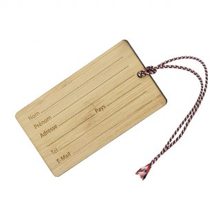 Etiquette Bagage Personnalisée En Bambou ECO VOYAGE
