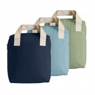 Lunch Bag Isotherme En Coton Bio 280g 21,5x25x12cm LUNCHY 3 Couleurs - Avec logo