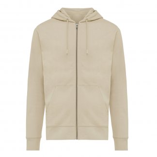 Sweat à capuche mixte personnalisable avec zip en coton bio et recyclé - 340g - ABISKO