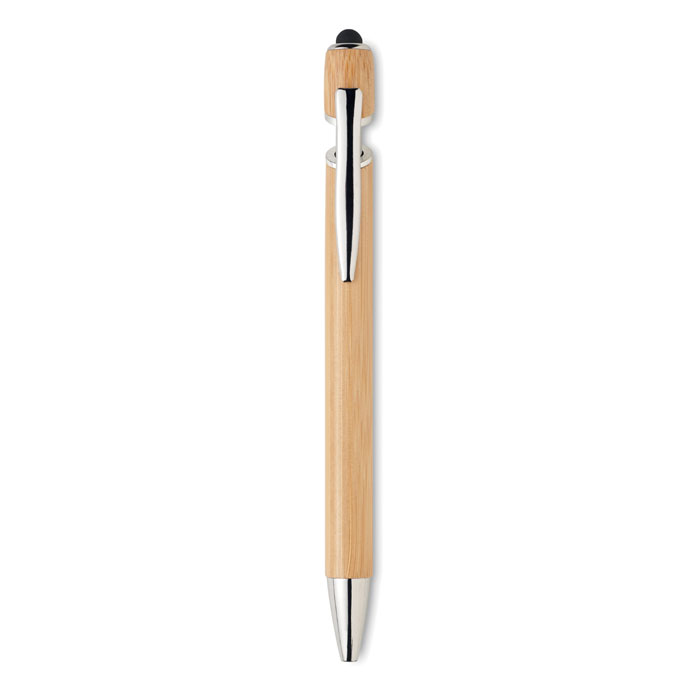 Stylo bille 2 en 1 personnalisé en bambou – RENN – Image 4