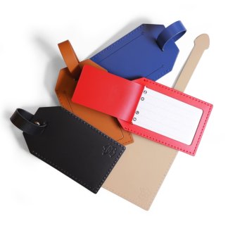 porte étiquette pour bagages en cuir recyclé milou