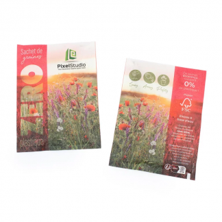 Sachet de graines publicitaire en papier certifié écoconçu- 4 formats - CALQUE